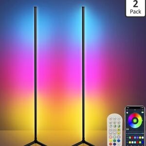 LED Color-Changing Floor Lamp 2 Pack